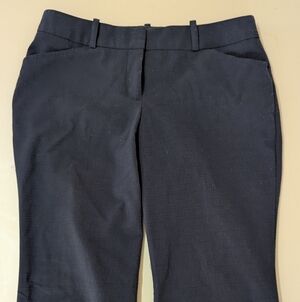 Worthington Navy Textured Wide-Leg Pants